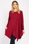 Bluză Endless cu buzunar lateral, bordo