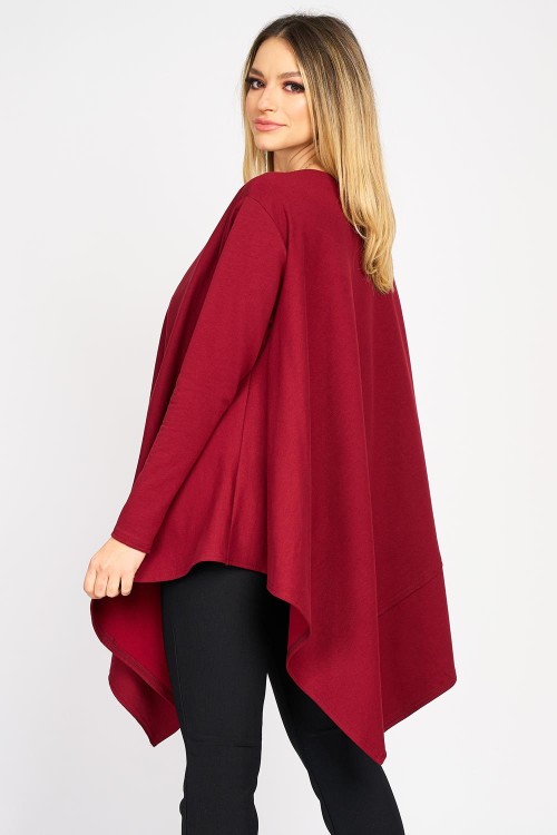 Bluză Endless cu buzunar lateral, bordo