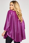 Bluza cu manseta din lurex stralucitor fuchsia