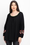 Bluza tip ie cu broderie la maneca