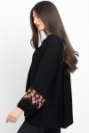 Bluza tip ie cu broderie la maneca