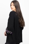Bluza tip ie cu broderie mov