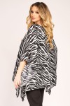 Bluza cu imprimeu zebra din satin