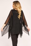 Bluza din lurex creponat negru 