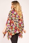 Bluza din satin cu flori colorate