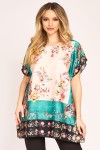 Bluza cu imprimeu de inspiratie japoneza 