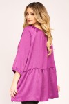 Bluza baby doll din satin violet