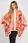 Bluza din satin cu imprimeu oriental