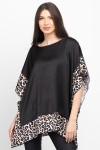 Bluza panou din satin animal print 