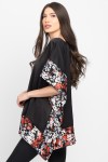 Bluza panou din satin imprimeu cu flori mici