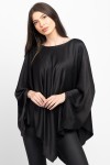 Bluza romb din satin negru