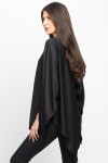 Bluza romb din satin negru