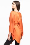 Bluza romb din satin oranj