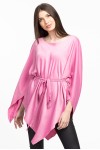 Bluza romb din satin roz 