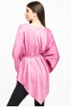 Bluza romb din satin roz 