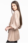 Bluza petrecuta din satin bej 