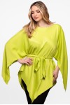 Bluza romb din satin neon 