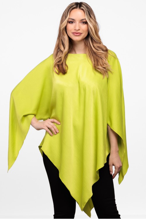 Bluza romb din satin neon 