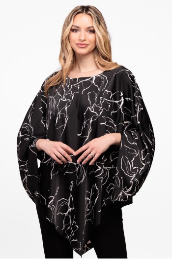 Bluza romb din satin imprimat