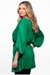 Bluza petrecuta din satin verde