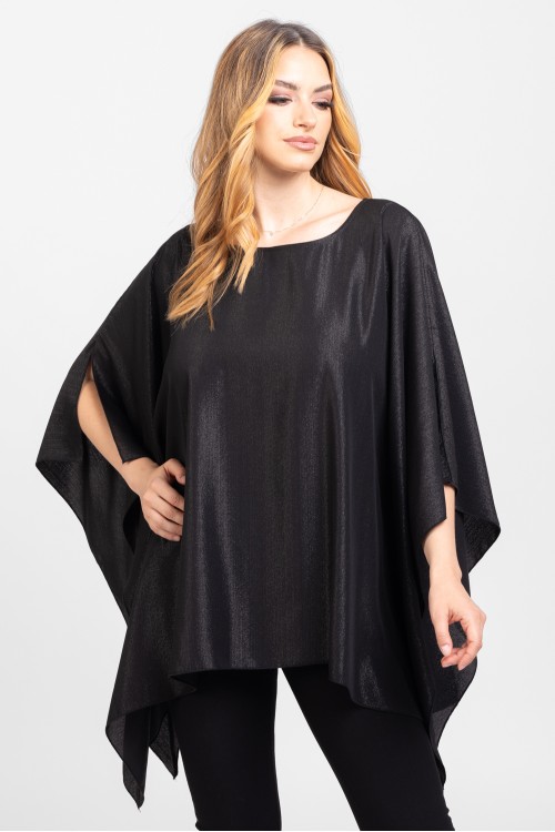 Bluza din voal peliculizat negru 