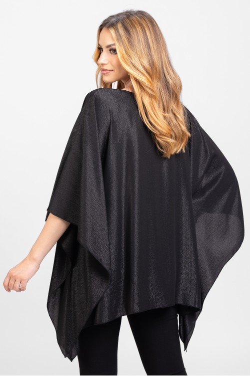 Bluza din voal peliculizat negru 