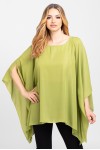 Bluza din voal peliculizat verde lime