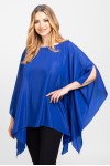 Bluza din voal peliculizat albastru electric