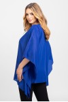 Bluza din voal peliculizat albastru electric