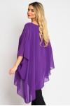 Bluza asimetrica din voal mov