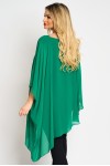 Bluza asimetrica din voal verde deschis