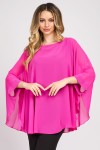 Bluza cu manseta din voal roz