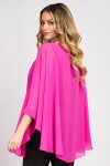 Bluza cu manseta din voal roz