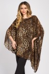 Bluza asimetrica din voal animal print 