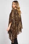 Bluza asimetrica din voal animal print 
