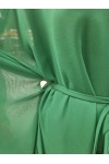 Bluza verde din voal cu cordon detasabil