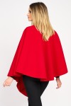 Poncho cu fundă, roșu