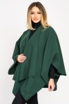 Poncho din stofă, verde