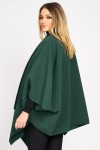 Poncho din stofă, verde