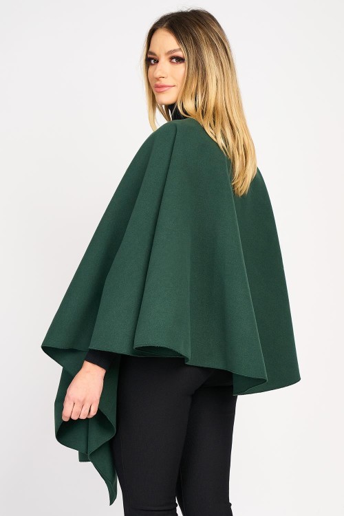 Poncho cu fundă, verde