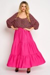 Fusta lunga din vascoza fuchsia