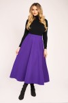 Fusta clos violet cu buzunare laterale 