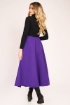 Fusta clos violet cu buzunare laterale 