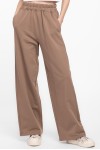 Pantaloni largi din bumbac bej 