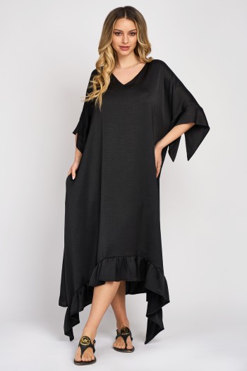 Rochie din satin negru