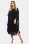 Rochie lunga din voal negru