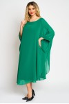Rochie lunga din voal verde