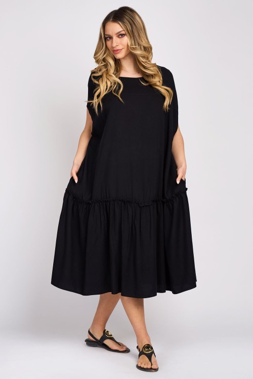 Rochie neagra baby doll