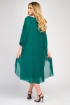 Rochie lunga din voal verde inchis