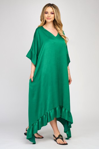 Rochie din satin verde 